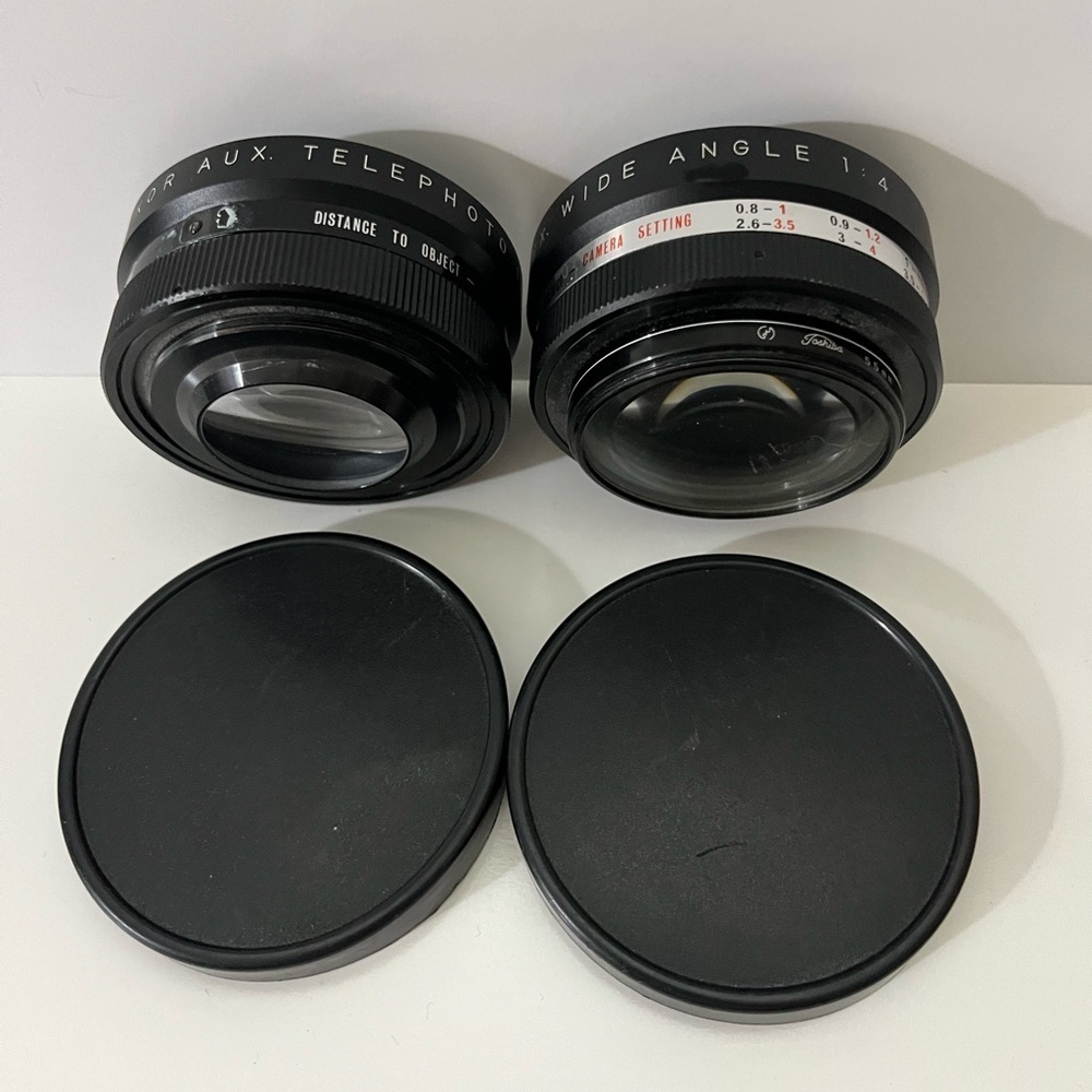 Yashikor AUX Telephoto & Wide Angle 1:4 Lenses Made in Japan